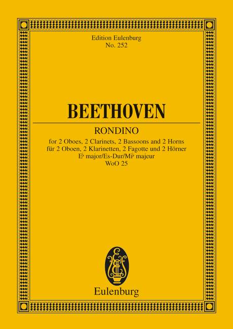 Beethoven: Rondino Eb major Opus posth. WoO 25 (Study Score) published by Eulenburg